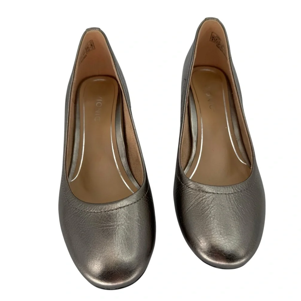 Women's Vionic Carmel Block Heel Silver Pewter 6 - Picture 2 of 7